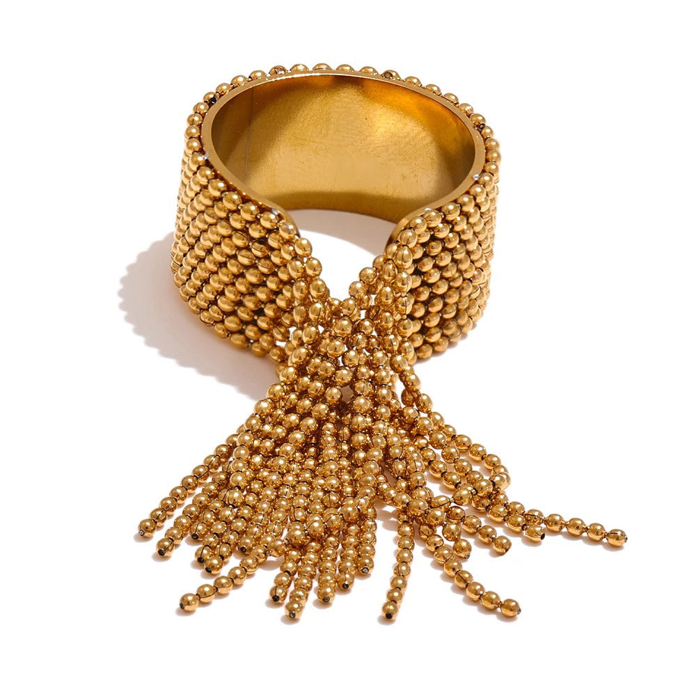 Beaded Tassel Ring