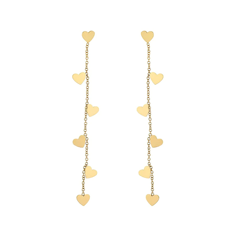 Cleo Heart Drop Earrings