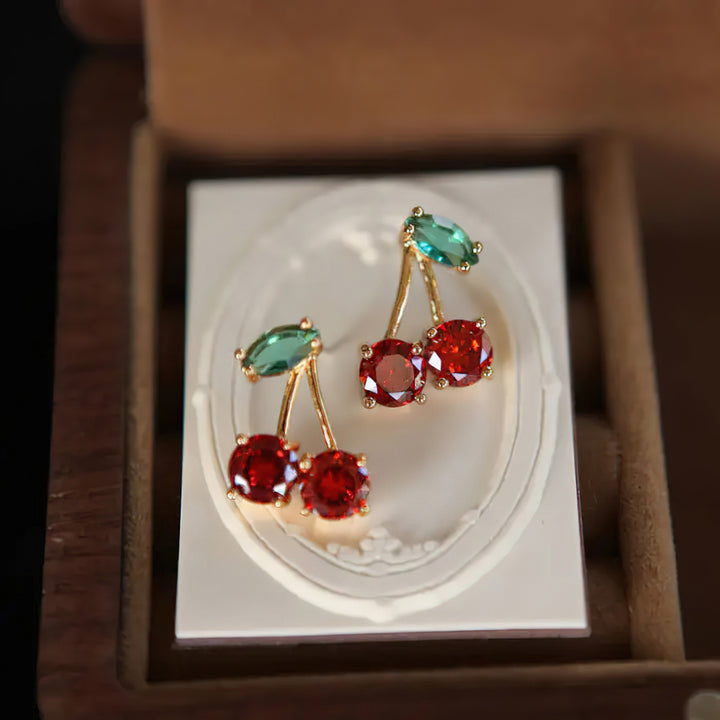 Crystal Cherry Earrings