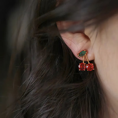 Crystal Cherry Earrings