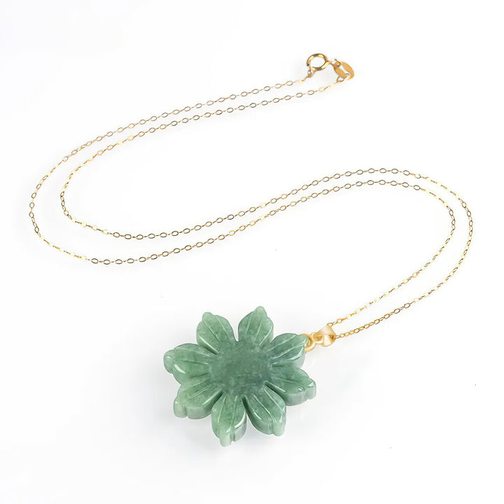 Jadeite Sunflower Necklace