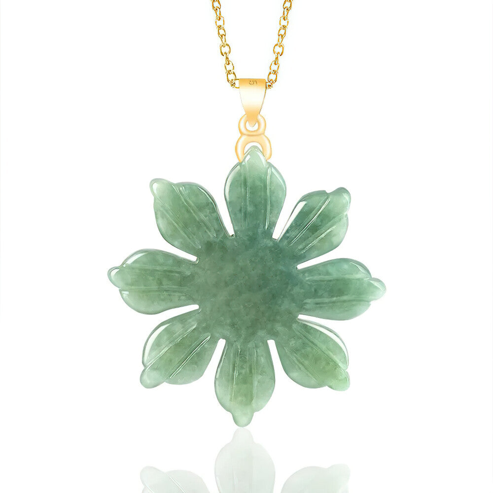 Jadeite Sunflower Necklace