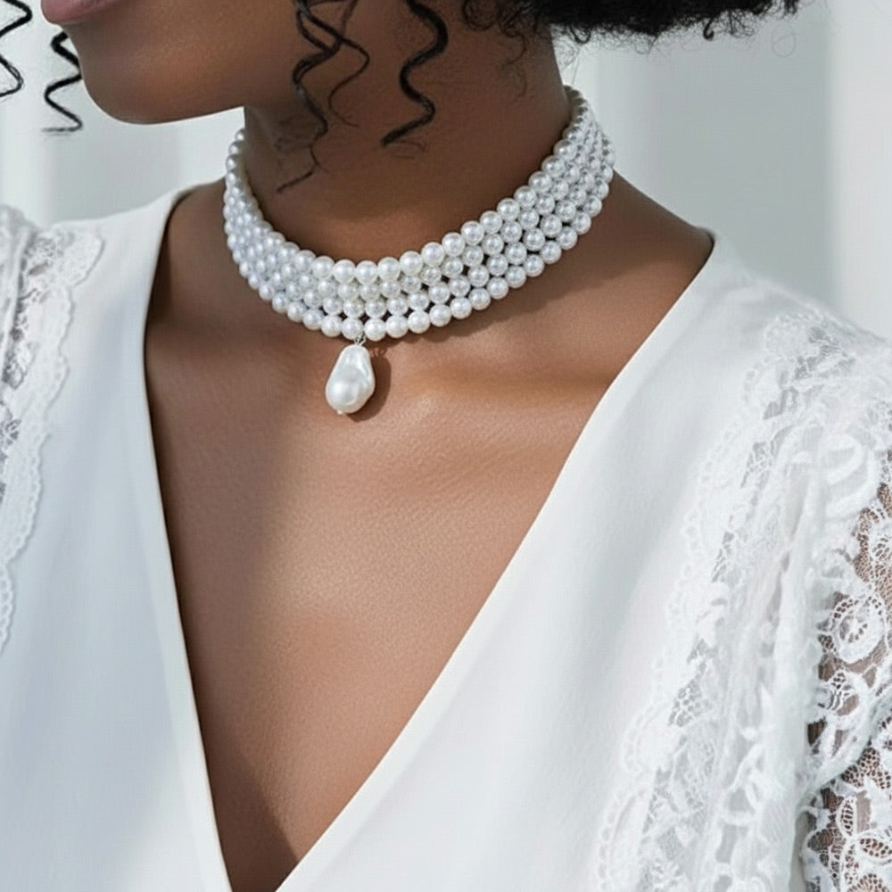 Marcelline Pearl Choker