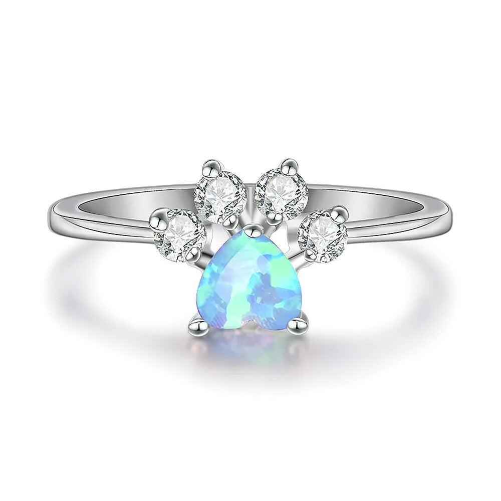 Opal Paw Ring