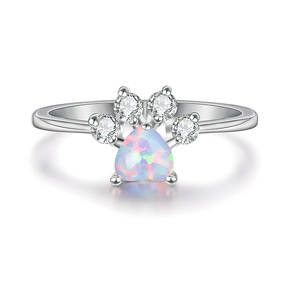 Opal Paw Ring