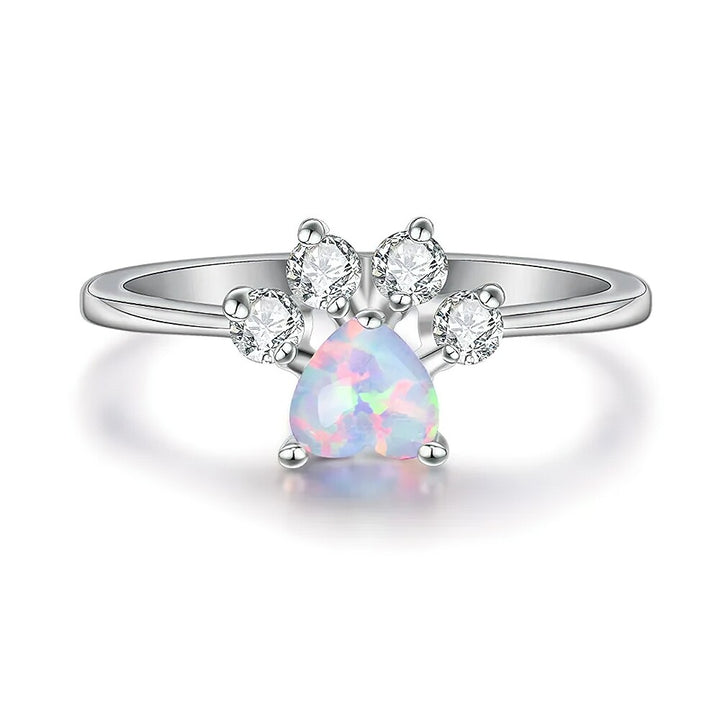 Opal Paw Ring