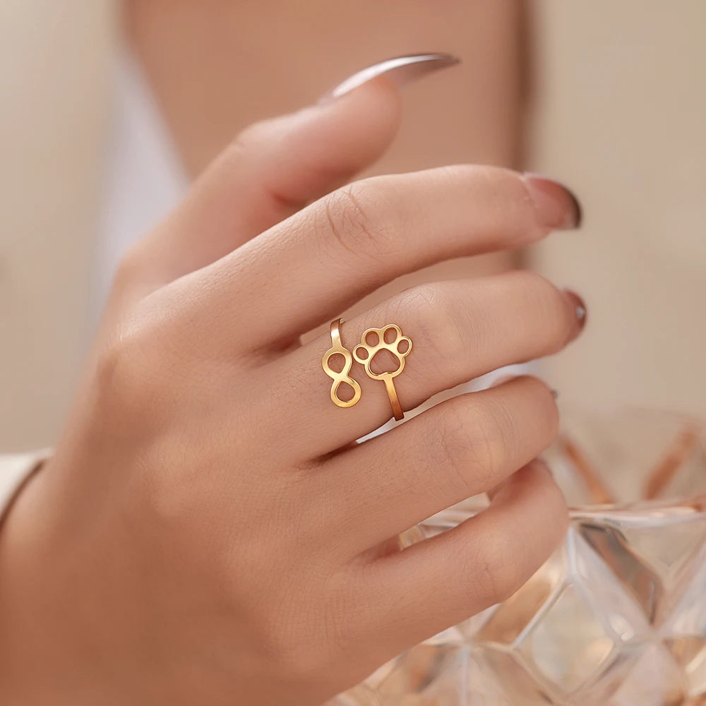 Pawfect Infinity Ring