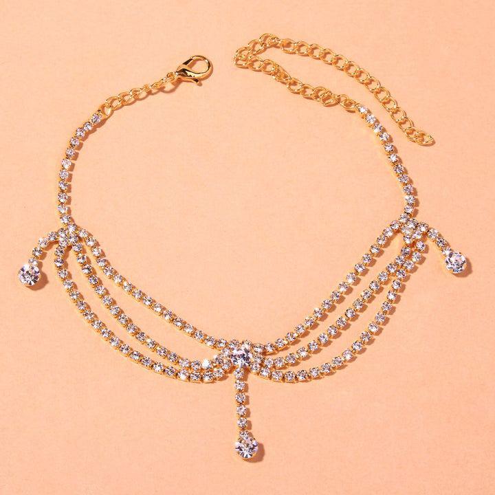 Alexandra Rhinestone Chain Anklet