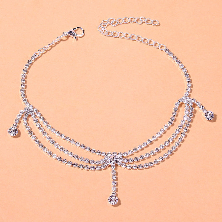 Alexandra Rhinestone Chain Anklet