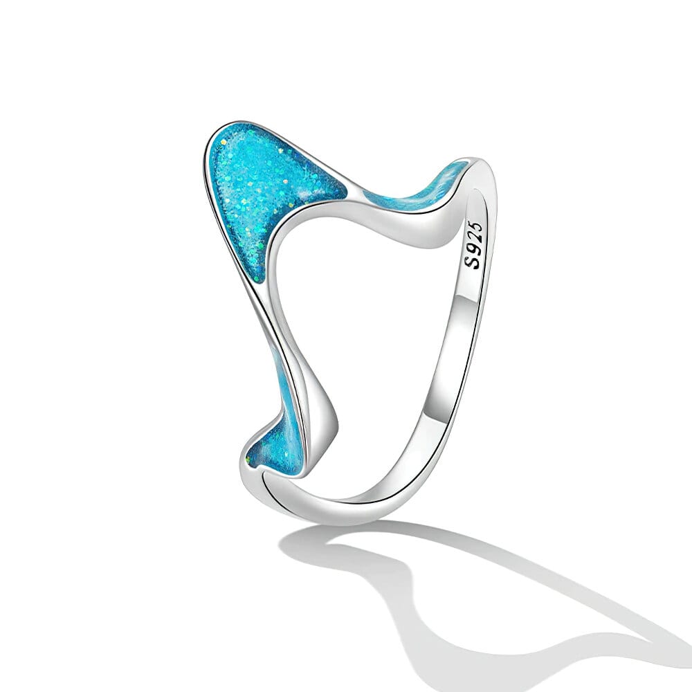 Blue Wave Ring - 925 Sterling Silver