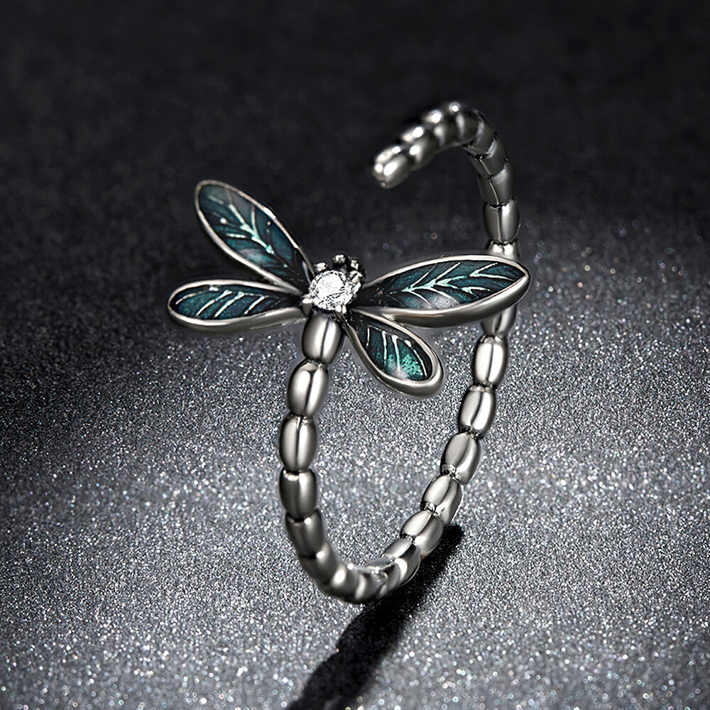 Dragonfly Ring - 925 Sterling Silver