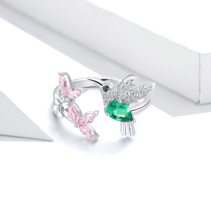 Hummingbird Sterling Ring - 925 Sterling Silver