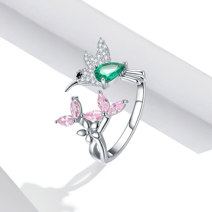 Hummingbird Sterling Ring - 925 Sterling Silver