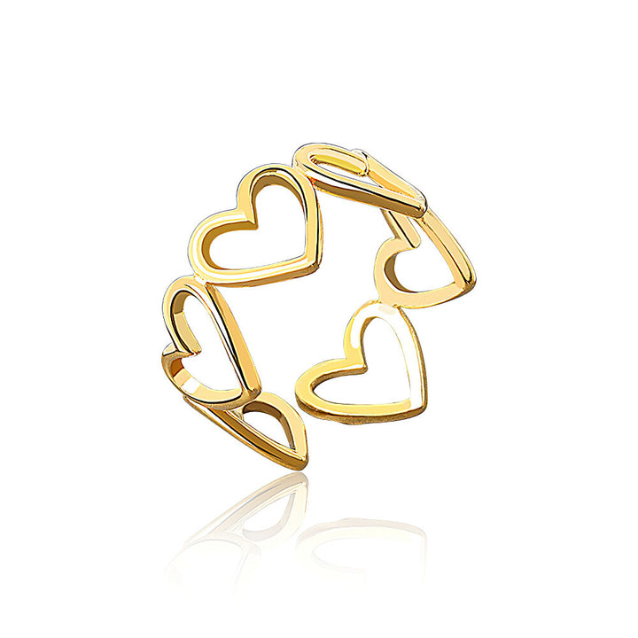 Jada Cut-Out Hearts Ring