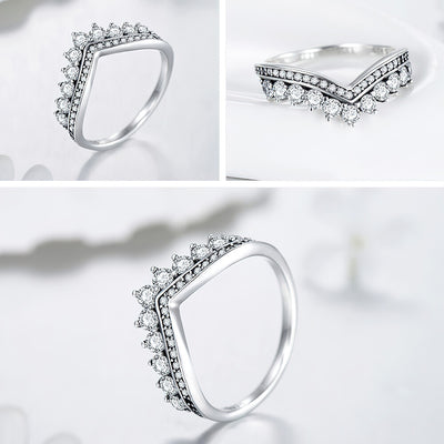 Princess Crown Ring - 925 Sterling Silver