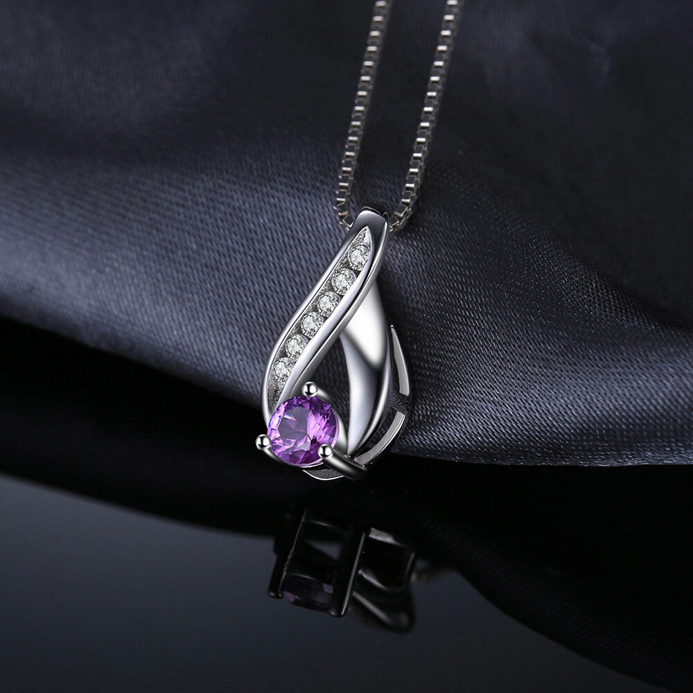 Purple Amethyst Pendant Necklace