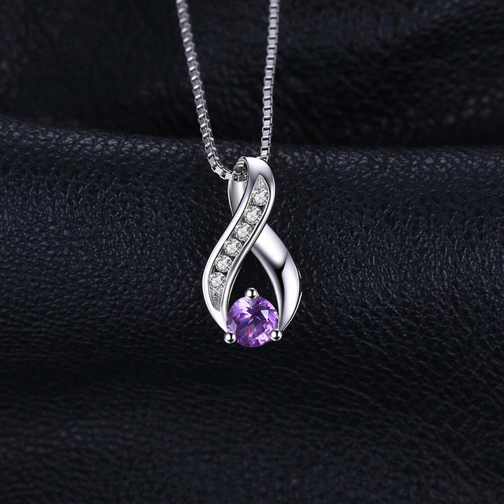 Purple Amethyst Pendant Necklace