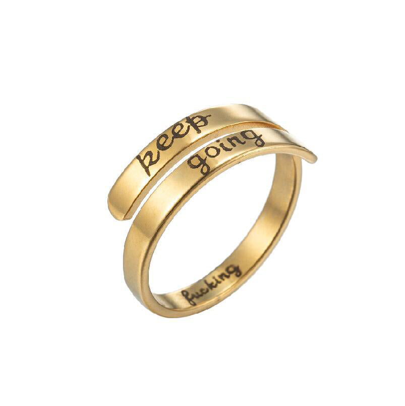 Spiral Quote Ring