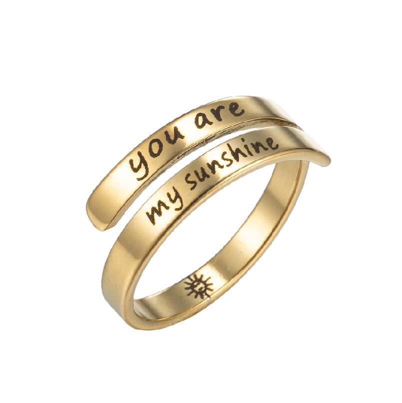 Spiral Quote Ring