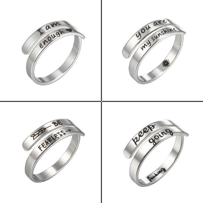 Spiral Quote Ring