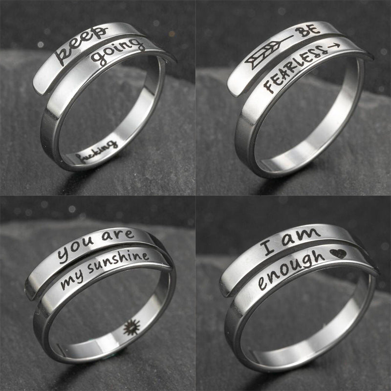 Spiral Quote Ring