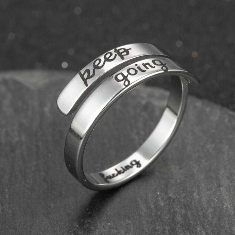 Spiral Quote Ring