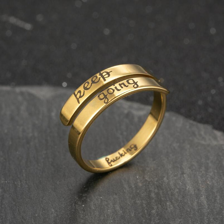 Spiral Quote Ring