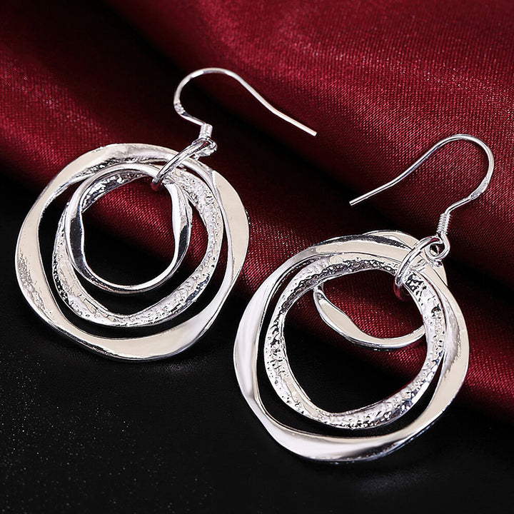 Three Loop Drop Earrings