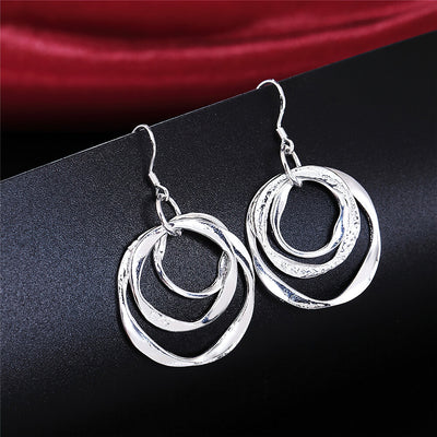 Three Loop Drop Earrings