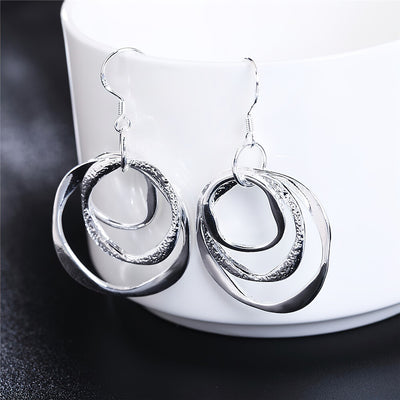 Three Loop Drop Earrings