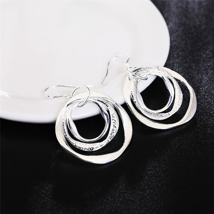 Three Loop Drop Earrings