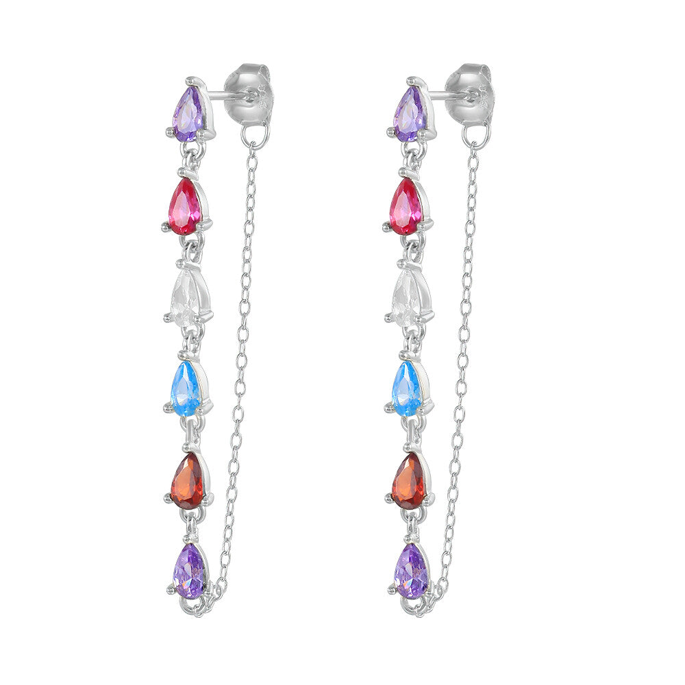 Sabine Rainbow Drop Earrings